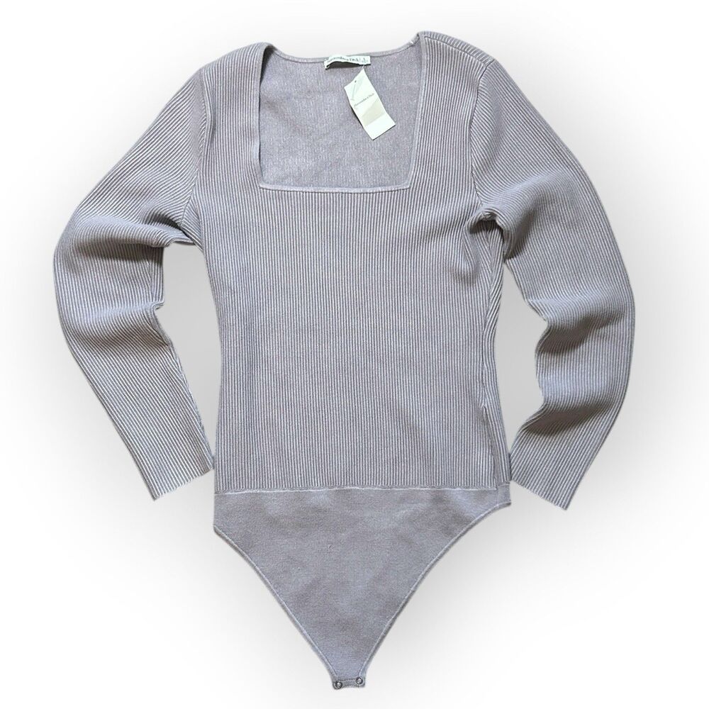 NWT - Abercrombie & Fitch Seamless Fabric Corset Bodysuit Lavender LG
